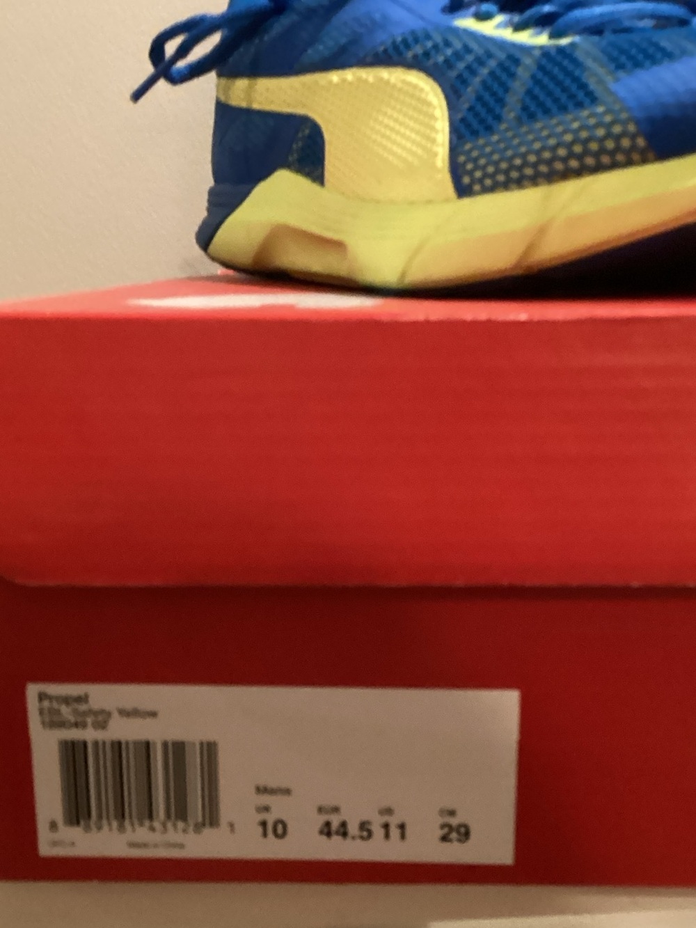 Puma Men’s Blue & Yellow Propel Running Shoes - Picture 7 of 7